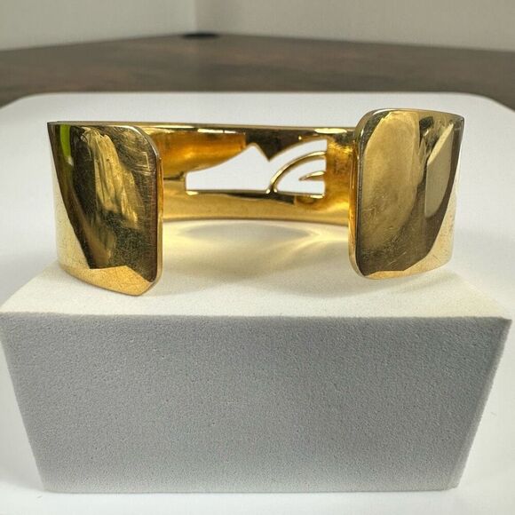 Salvatore Ferragamo Gold Tone Bangle Bracelet - Picture 7 of 9